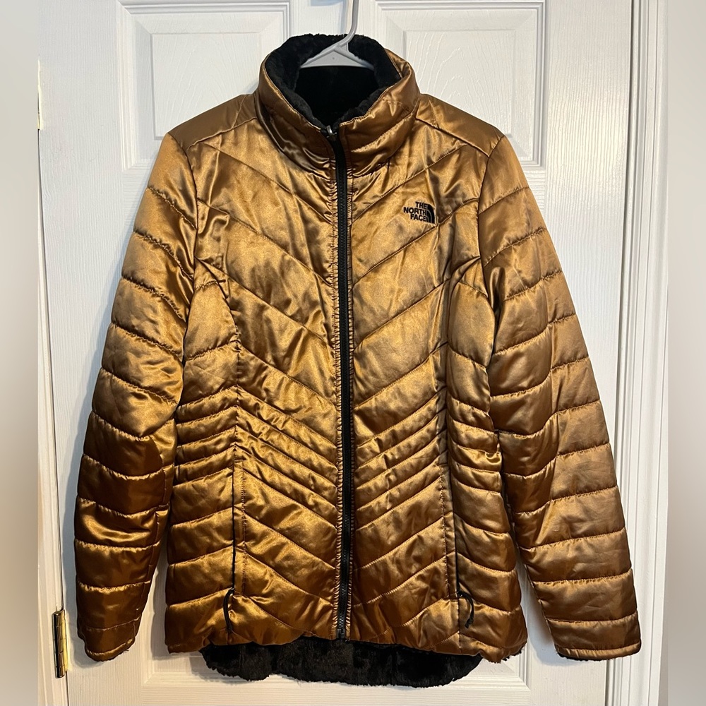Women’s Reversible Gold North Face Coat
